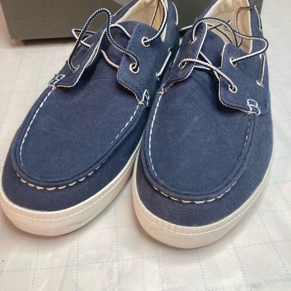 Timberland TB0A1575 Men's Navy Washed/White Newport Bay 2 Eye Boat Shoes - Picture 3 of 16